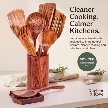 The Kove 9™ Wooden Utensil Set