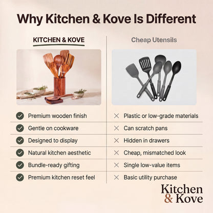 The Kove 9™ Wooden Utensil Set