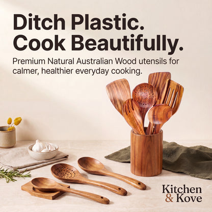 The Kove 9™ Wooden Utensil Set