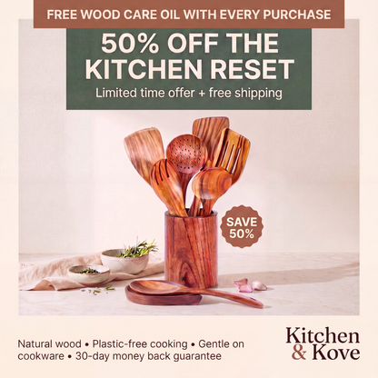 The Kove 9™ Wooden Utensil Set